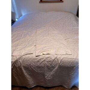 Cuddledown Sheet Set Unisex KING White Good Damask Floral Jacquard OEKO-TEX